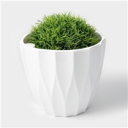 Кашпо для цветов со вставкой «Флюте», 1.9 л, белое