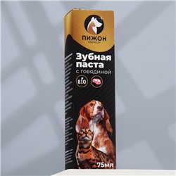 Зубная паста ферментированная со вкусом говядины «Пижон Premium» для кошек и собак, 75 мл