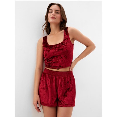 Топ женский KAFTAN «Бархат», размер 48-50, бордовый