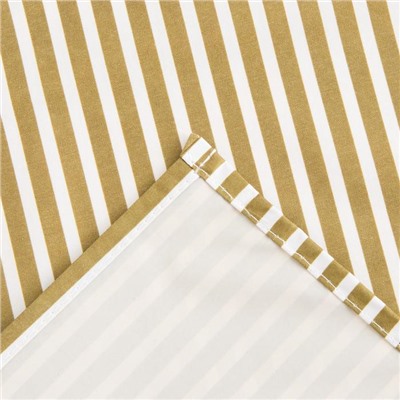 Фартук «Доляна», зелёный, в полоску, с карманами, 70×65 см