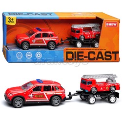 Машина "Городская служба пожарной охраны" металл, в коробке