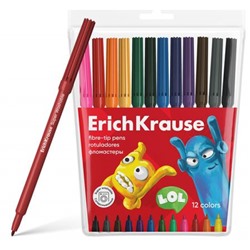 Фломастеры 12цв 61831 Jolly Friends Super Washable ErichKrause
