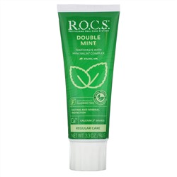 R.O.C.S., зубная паста со вкусом двойной мяты, 94 г (3,3 унции)