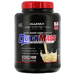ALLMAX Nutrition, QuickMass, Weight Gainer, Rapid Mass Gain Catalyst, Vanilla, 6 lbs (2.72 kg)