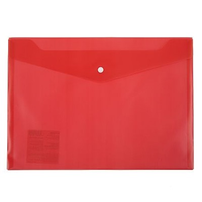 Папка с кнопкой  А4 120мкм Classic прозрачная, красная ЕС2111104 Expert Complete