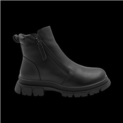 Ботинки на меху M1027-1D черные п/п