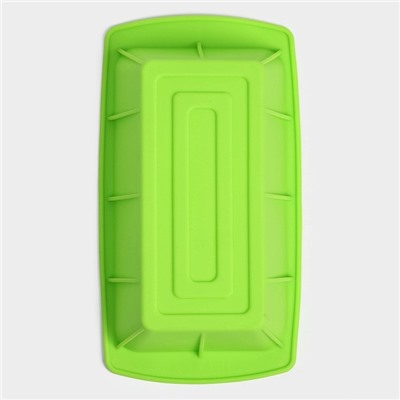 Форма для выпечки Доляна «Хлеб», силикон, 25.5×13.5×6 см, салатовая