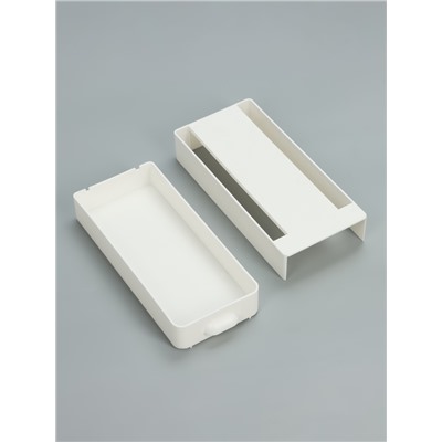 Ящик для хранения, скрытый потайной под стол, 20×9×4 см, белый