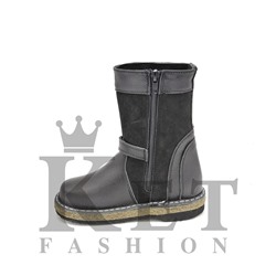 Монголки детские черные, войлочная подошва