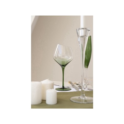 Бокал для вина Magistro «Иллюзия», 540 мл, 10×24 см, стекло, зелёный