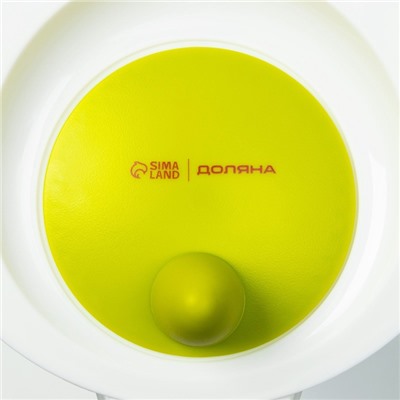 Центрифуга для сушки зелени Доляна Fresh cook, 2 л, пластик, белая, зелёная