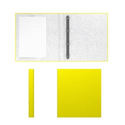 Папка 4 кольца 35 мм Neon желтый ламинированная 39062 ErichKrause