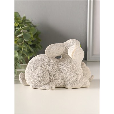 Фигурка гипс «Кролики пасхальные», 10×10×18 см, серый