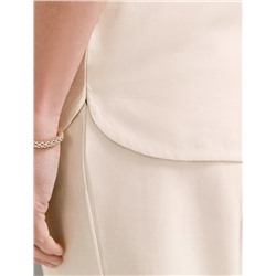 Свободная блузка с вырезом лодочка из плотного лиоцелла