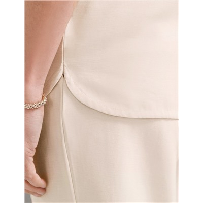 Свободная блузка с вырезом лодочка из плотного лиоцелла