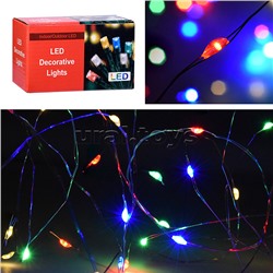 Электрогирлянда 20м, 200 ламп, цветная