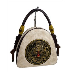 Женская сумка из искусственной кожи, цвет бежевый