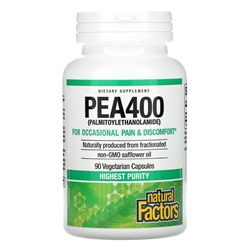 Natural Factors, PEA400, 90 Vegetarian Capsules