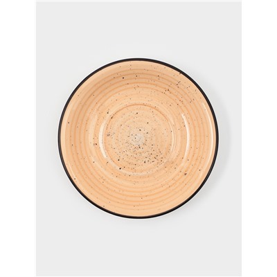 Чайная пара Доляна Nature, 2 предмета: чашка 260 мл, блюдце d=15 см, керамика, оранжевая