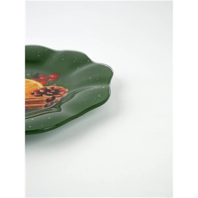 Тарелка плоская новогодняя «Апельсины», d=20 см