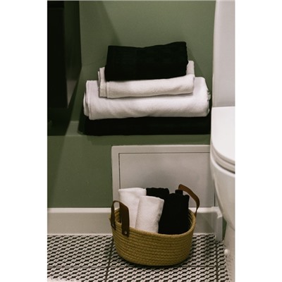 Корзина для хранения Доляна «Айко», плетёная, ручной работы, с ручками, 21.5×21.5×16.5 см, бежевая