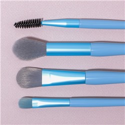 Набор кистей для макияжа Pastel, 8 предметов, PVC-чехол, голубой