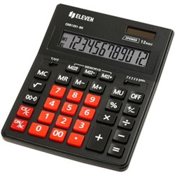 Калькулятор 12 разрядов 155х205 мм Business Line черный/красный CDB1201-BK/RD 365634 Eleven