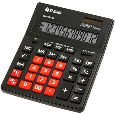 Калькулятор 12 разрядов 155х205 мм Business Line черный/красный CDB1201-BK/RD 365634 Eleven