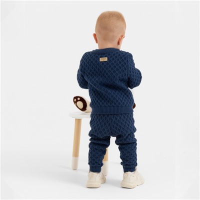 Брюки детские вязаные MINAKU: Knitwear collection, рост 74-80 см, синие