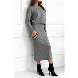 Женский вязаный костюм с юбкой Happyfox