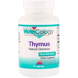 Nutricology, тимус, 75 вегетарианских капсул