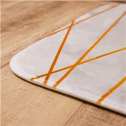 Коврик для ванной «Этель» Be happy, 80×50 см, велюр