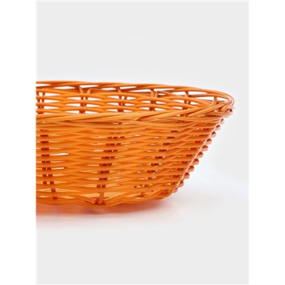 Корзинка для фруктов и хлеба Доляна «Капучино», 25×18×6.5 см, пластик, плетёная, коричневая