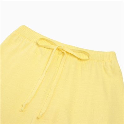 Костюм женский (джемпер, шорты) MINAKU: Casual Collection, цвет лимон, размер 52