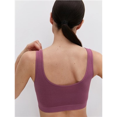 Omsa Топ OmD 1121S Cotton Майка "Toп" женская (кроп-топ на широких бретелях с вкладышами), CO