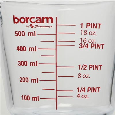 Мерная кружка Paşabahçe Borcam, 600 мл, стекло, прозрачная