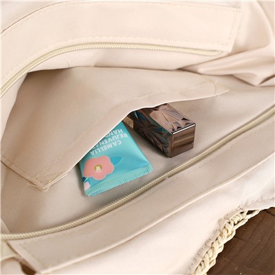 Сумка плетеная 36x32x16 / DW-18 /уп 30/бежевая