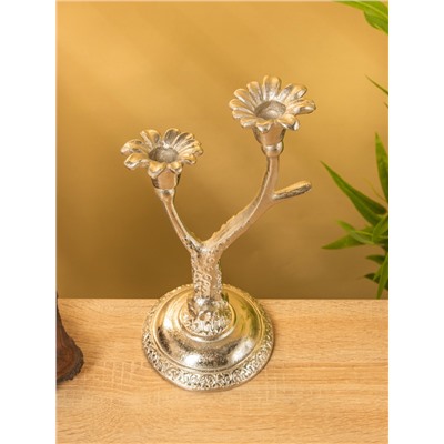 Подсвечник на 2 свечи «Дуэт», 12×15×29 см, алюминий