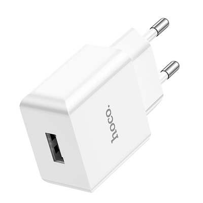 Адаптер Сетевой с кабелем Hoco C106A Leisure USB 2,1A/10W (USB/Type-C) (white)