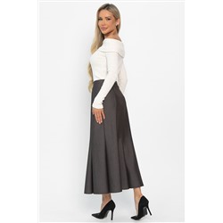 Юбка годе Изящный силуэт (коричневая) Ю14859-3М