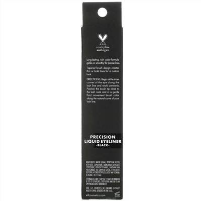 E.L.F., Precision Liquid Eyeliner, Black, 0.13 fl oz (3.5 ml)