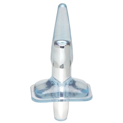 Голубая анальная пробка Purrfect Plug - 9,5 см.