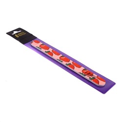 Mertz Пилка для ногтей цветная 891, 120/240 грит, клубника, 18 см 5735