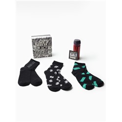 Набор подарочный KAFTAN Be rich, носки 3 пары, размер 41-44 (27-29 см), термос, открытка