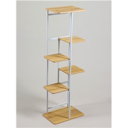 Подставка для цветов Greengo, 6 полок, 36×23×106 см, напольная, каркас металл, полки МДФ, белая