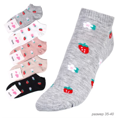 Носки женские р. 35-40 Ягодка / L704 /уп 10/120/ ОДНА ПАРА