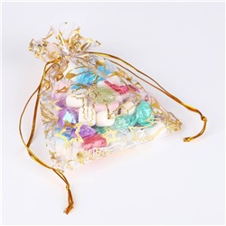 Мешочек подарочный новогодний органза «Колокольчики», 10×12 см ± 1.5 см