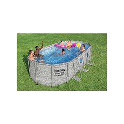 Бассейн каркасный Bestway Power Steel Swim Vista 56716, 549×274×122, фильтр-насос, лестница, тент