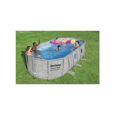 Бассейн каркасный Bestway Power Steel Swim Vista 56716, 549×274×122, фильтр-насос, лестница, тент