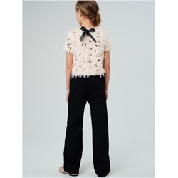 Брюки текстильные джинсовые для девочек